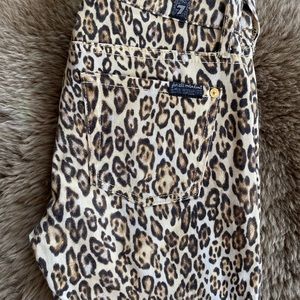 7 For All Mankind Designer Leopard Skinny Jean- some stretch